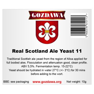 Drożdże górnej fermentacji Gozdawa Real Scotland Ale